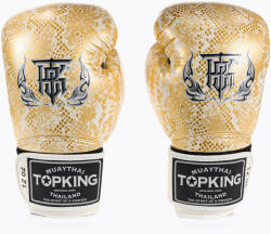 Top King Muay Thai Muay Thai Super Star Air mănuși de box alb TKBGSS