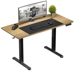 Mark Adler Állítható magasságú íróasztal, elektromos magasságállítással, 120 cm x 60 cm, memória funkcióval, fa