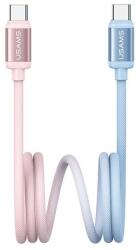 USAMS BICOLOR cablu de date (Tip-C - Tip-C, 60W, încărcător rapid PD, 120cm) BLUE/RED SJ756USB03 (SJ756USB03)