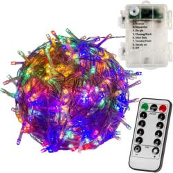 Voltronic Fényfüzér 100 LED Színes 3AA elem + vezérlő (30010199)