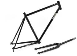 Csepel Torpedo 3* 2022 28-as (622-es) országúti kerékpár váz és villa szett, acél, fekete, 510-es vázméret