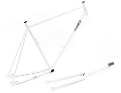 Csepel Royal 3* 2022 28-as (622-es) fixi-single speed kerékpár váz és villa szett, acél, fehér, 520-es vázméret