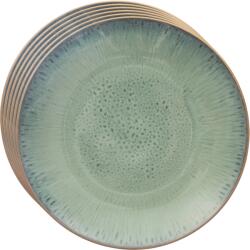 Orion Kerámia tálkészlet, zöld mázas, 27 cm, 6 db, zöld
