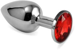 Lovetoy Dop Anal Cu Bijuterie Rosebud Classic Metal, Rosu, 6.5 Cm