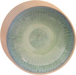 Orion Kerámia mély tányérkészlet, zöld máz, 20, 5 cm, 6 db, zöld