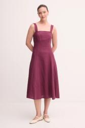 Benetton vászon ruha - burgundia M