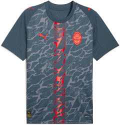 PUMA Férfi Futball Rövid Ujjú Póló Regular, Kerek Nyak 25/26 Auswärtstrikot PUMA narancssárga|szürke|sárga