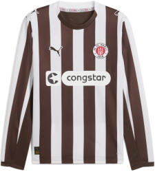 PUMA Férfi Futball Rövid Ujjú Póló 25/26 Langarm-heimtrikot Espresso Brown White PUMA barna|fehér