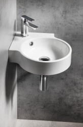 SAPHO Kaori öntött márvány sarokmosdó 38x38 cm, fehér KR038 (KR038)