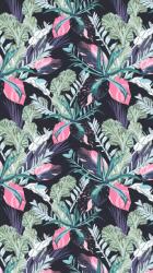  Gyorsan száradó strandtörölköző NIGHT BLOSSOM 100x180 cm fekete, 100% mikroszálas