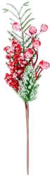 MagicHome Vianoce MagicHome karácsonyi ág, bogyókkal, piros, fagy hatás, 29 cm