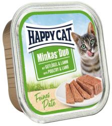 Happy Cat minkas duo szárnyas - bárány 16x100g