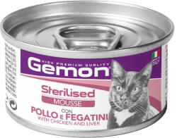 Gemon Mousse Sterilised Macskaeledel (Csirke és Máj) - 85 g