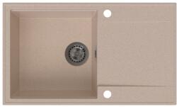 SINK Quality Quality Sink55 gránit mosogató, 780x460x215 mm + grafit szifon, bézs, SKQ-SINK. P. 1KDOL. XB (SKQ-SINK.P.1KDOL.XB)