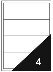 Fortuna Etikett FORTUNA 192x61mm univerzális iratrendezőre 400 címke/doboz 100 ív/doboz (FO00058)