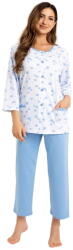 Regina Pijama de damă cu nasturi REGINA 723 albastru: XXL (31792 XXL)