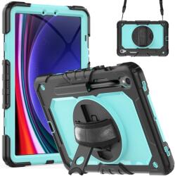  SOLID 360 Carcasă durabilă pentru Samsung Galaxy Tab S9 / Tab S9 FE / Tab S10 FE / Tab S10 Lite albastru deschis
