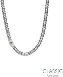 Heratis Forever Monaco Chain Classic Plain Pavé lock 6, 5 mm, fehérarany IZ29437A