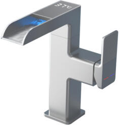 Welland FH-3123 smart mosdó csaptelep - digitális vízhőfok kijelző (matt króm) (FH-3123-MC)