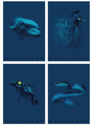 Pigna Füzet Pigna Monocromo Blue A/4 tűzött 38 lapos vonalas