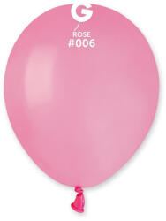 Gemar Pasztel, rózsaszín, 100 db gömb lufi, d13cm (A50/06)