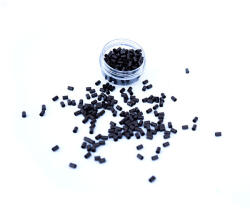 HairExtensionShop Mini Hüvely Perem Nélkül Hajhosszabbításhoz Sötétbarna 100db Szilikon Alumínium Kivitel 3x3x5mm #3