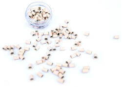 HairExtensionShop Mikro Hüvely Hajhosszabbításhoz Réz Szilikonmentes Nélkül Peremes Középszőke 100db #6 - Hossz 4mm, Belső Átmérő 2.4mm, Külső Átmérő 3mm