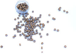 HairExtensionShop Mikrogyűrű Hajhosszabbításhoz Szilikonnal Sötétszőke 100db #8 - Hossz 4mm, Belső Átmérő 2.4mm, Külső Átmérő 6mm (5030)