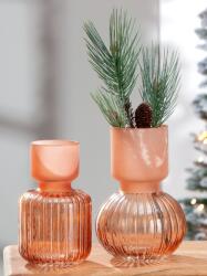  Barackfény - Elegáns üvegváza modern formavilággal 25, 5 cm