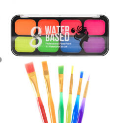Watercolor Art 8 Színű party arcfesték, ecsetekkel