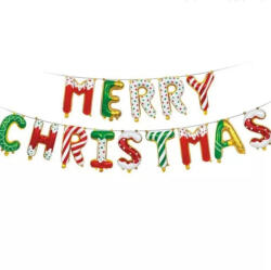 Ltdarty Karácsony köszöntő lufi füzér, fólia lufi, színes