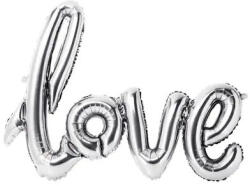 Dawn Love" felírat fólia léggömb, 108 cm , ezüst