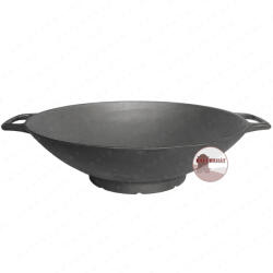 Kályhaház Magyar Öntöttvas Wok 32, 5 cm - Fogantyúval