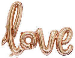 Dawn Love" felírat fólia léggömb, 108 cm , rose gold