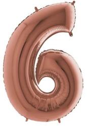 Balloons4party Balon folie cifra 6 rose gold 40 cm