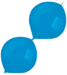 Balloons4party Set 10 baloane latex doua capete link o loon albastru royal 15 cm