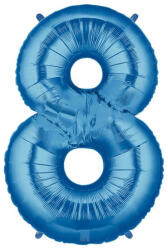 Balloons4party Balon folie cifra 8 albastru 40 cm