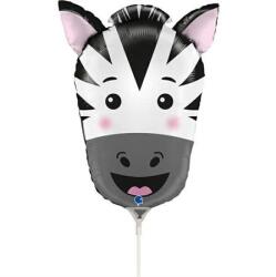 Grabo Balon folie mini figurina cap zebra 24 30 cm