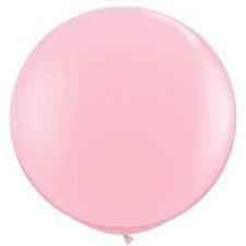 Balloons4party Balon latex jumbo macaron roz deschis 90 cm