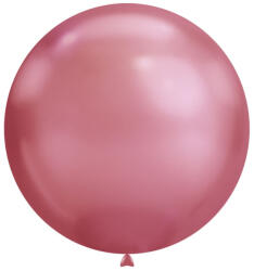 Balloons4party Set 2 baloane latex jumbo chrome roz 46 cm