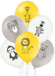Balloons4party Set 6 baloane latex pastel animale zoo 30 cm