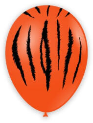Balloons4party Set 10 baloane latex portocaliu imprimat tigru 30 cm