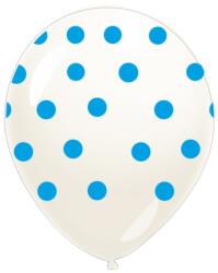 Balloons4party Set 10 baloane latex transparente cu buline albastru 30 cm