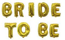 Balloons4party Set baloane folie Bride to be nunta auriu 40cm