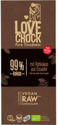 Lovechock Ciocolata raw vegana extreme dark 99% cacao, 70 g