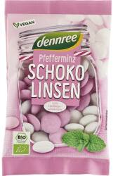 dennree Bomboane cu menta si ciocolata amaruie eco, 100 g
