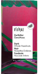 VIVANI Ciocolata amaruie cu alune si migdale, vegana, 100 g