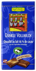 RAPUNZEL Ciocolata bio neagra cu lapte integral 46% cacao HIH, 100 g