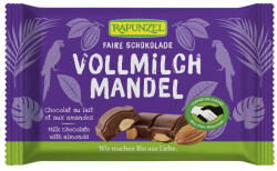 RAPUNZEL Ciocolata bio lapte integral Cristallino cu migdale intregi HIH, 100 g