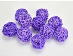  Vessző gömb lila 4cm 10db/csomag